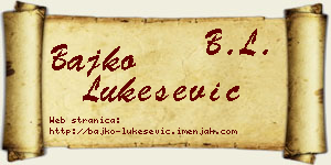 Bajko Lukešević vizit kartica